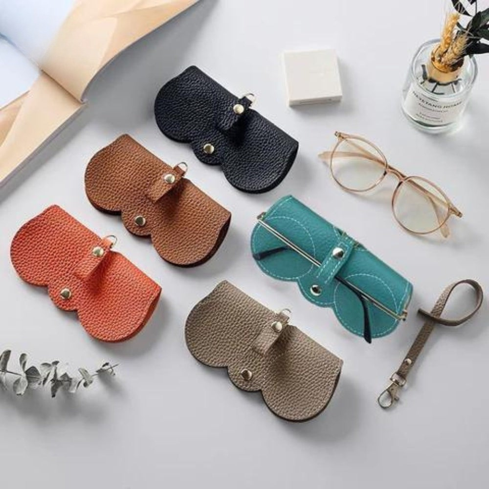 Glasses Case PU Leather Padded Magnetic Closure
