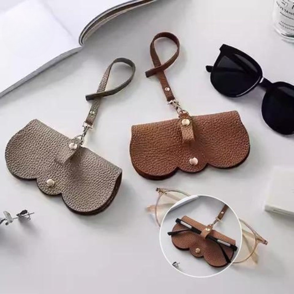 Glasses Case PU Leather Padded Magnetic Closure