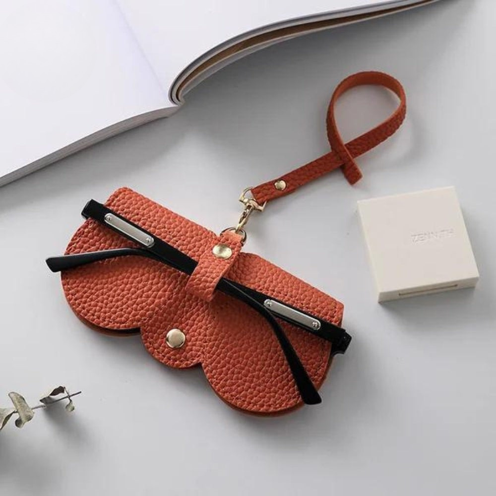 Glasses Case PU Leather Padded Magnetic Closure