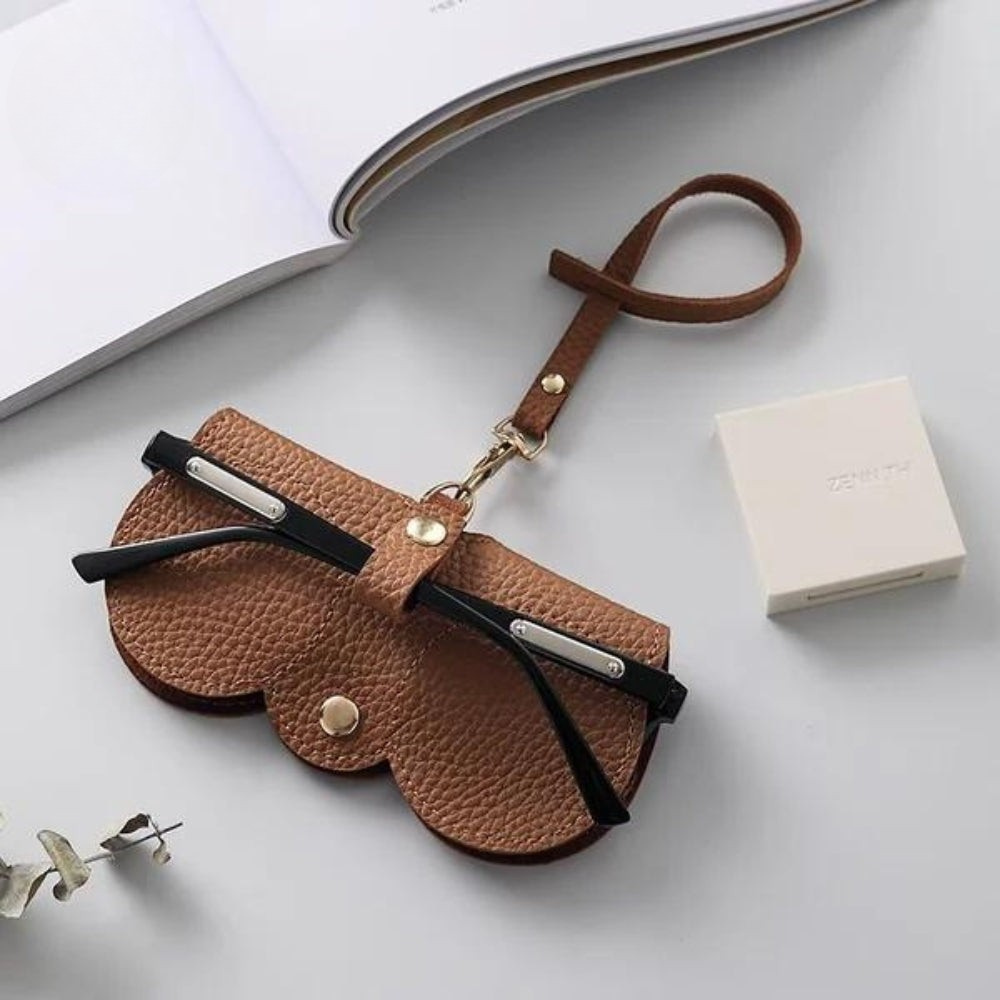 Glasses Case PU Leather Padded Magnetic Closure