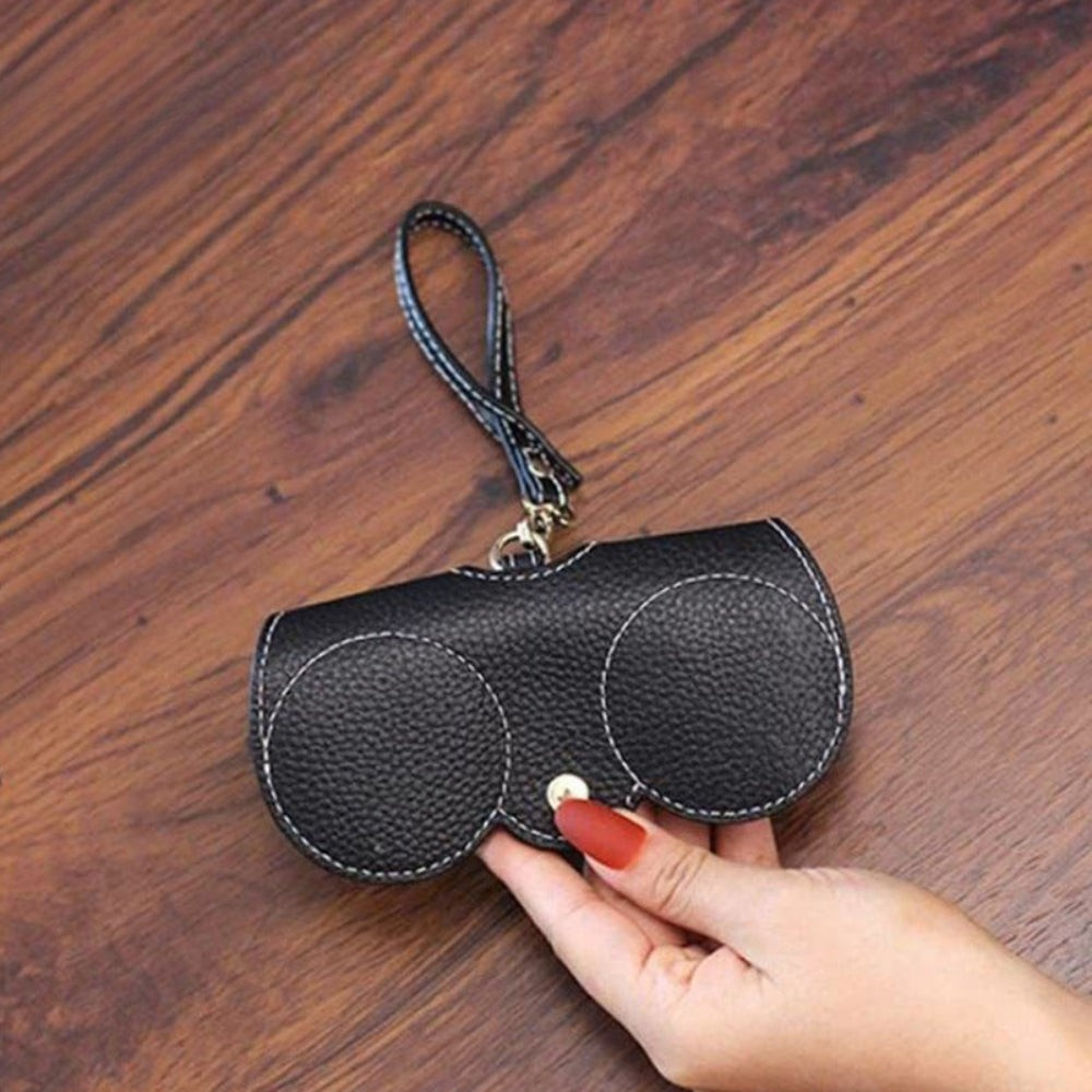 Glasses Case PU Leather Padded Magnetic Closure