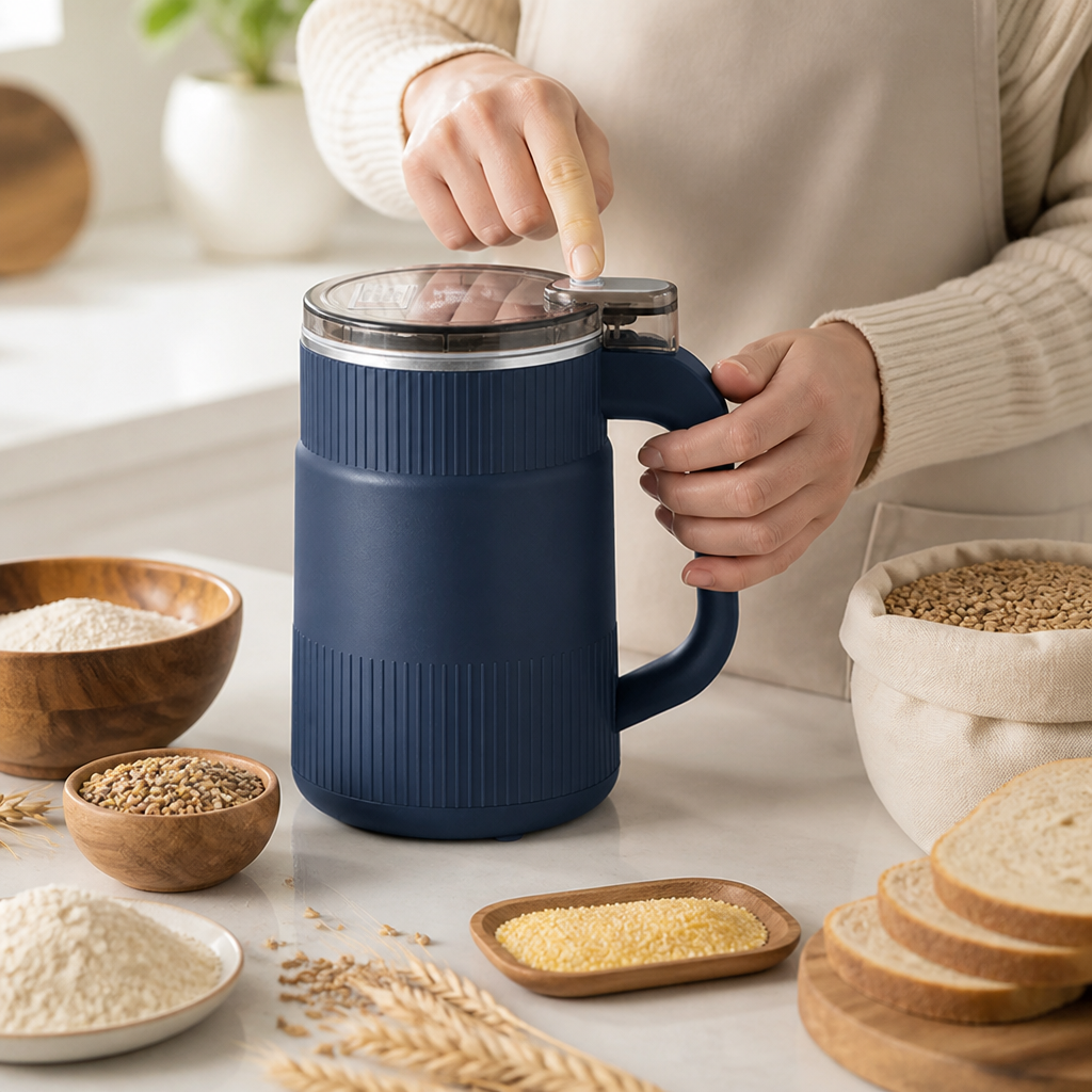Grain Mill Compact Electric One-Button Multi-Grain