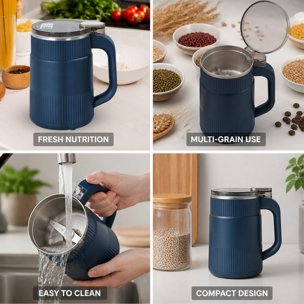 Grain Mill Compact Electric One-Button Multi-Grain