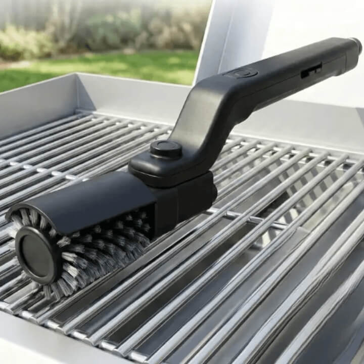 Grill Brush Motorized Rotating USB Rechargeable & Interchangeable Heads