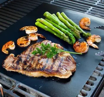 Grill Mat Set of 2 Reusable Non-Stick Dishwasher-Safe & Heat-Resistant