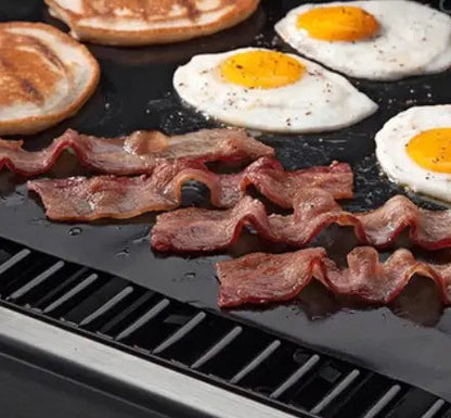 Grill Mat Set of 2 Reusable Non-Stick Dishwasher-Safe & Heat-Resistant