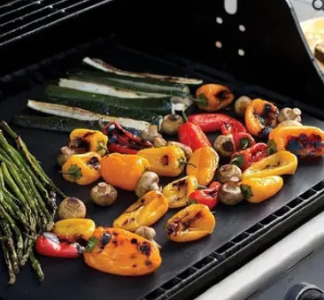 Grill Mat Set of 2 Reusable Non-Stick Dishwasher-Safe & Heat-Resistant