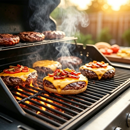 Grill Plate Porcelain-Coated Steel Adjustable 11.8 to 20.9 Inches