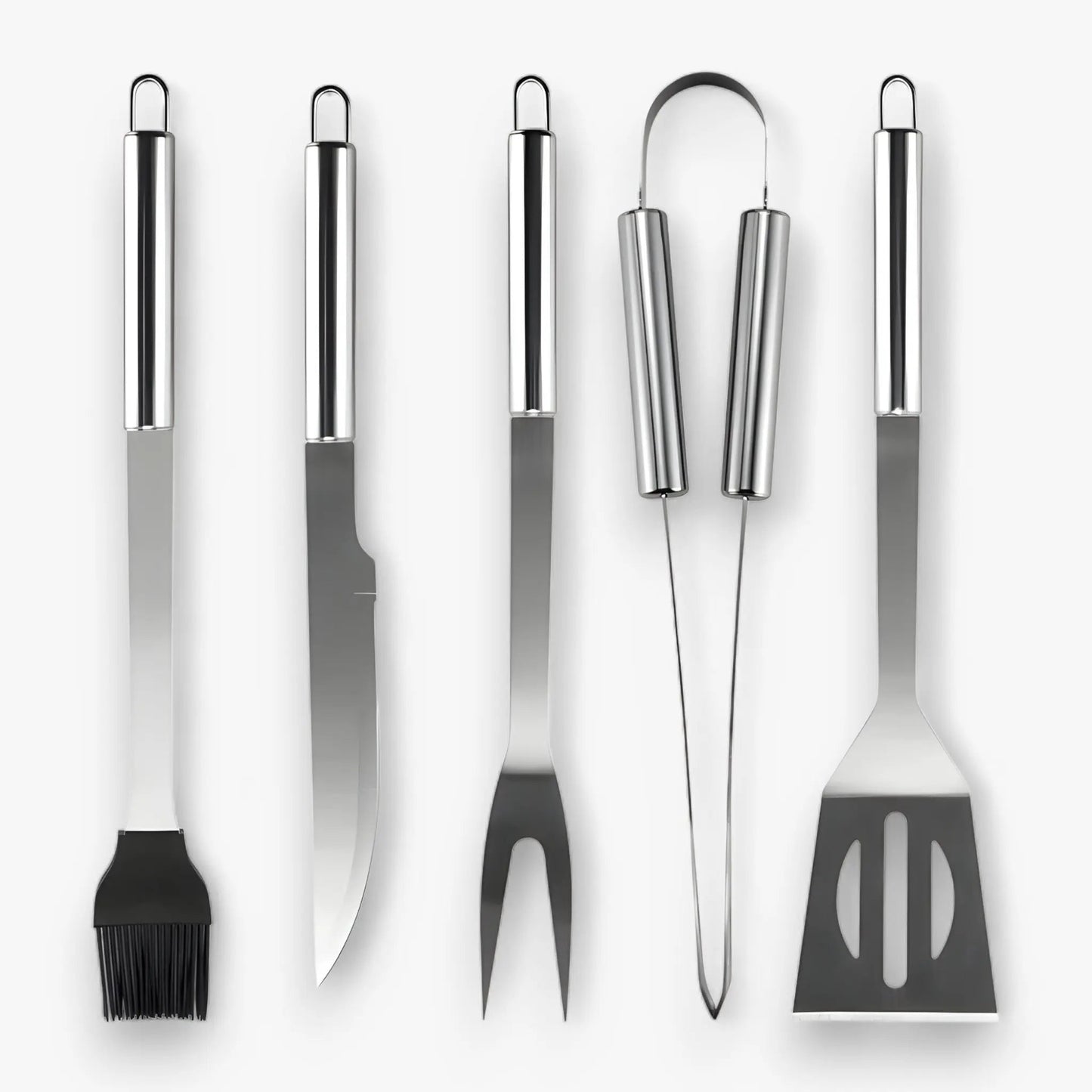 Grill Tool Set Stainless Steel Non-Slip Handles Carrying Bag