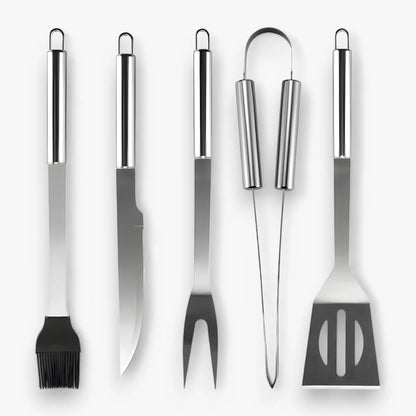 Grill Tool Set Stainless Steel Non-Slip Handles Carrying Bag