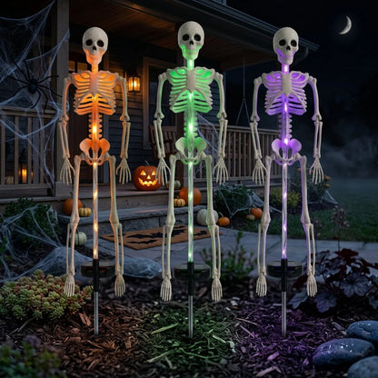 Ground Spike Light Solar-Powered Skeleton 8 Color Modes