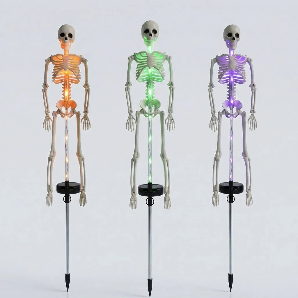 Ground Spike Light Solar-Powered Skeleton 8 Color Modes