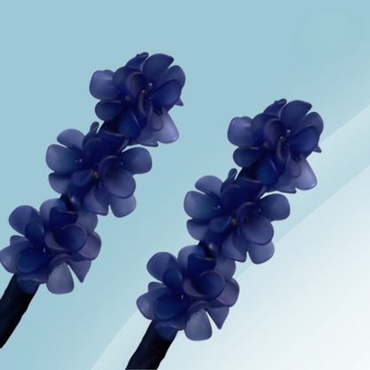 Hair Bun Maker Acrylic Frame Floral Accent 2-Pack