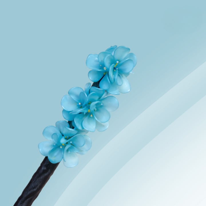 Hair Bun Maker Acrylic Frame Floral Accent 2-Pack