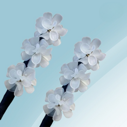 Hair Bun Maker Acrylic Frame Floral Accent 2-Pack