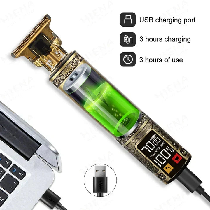 Hair Clipper Carbon Steel Blades Long Battery Life