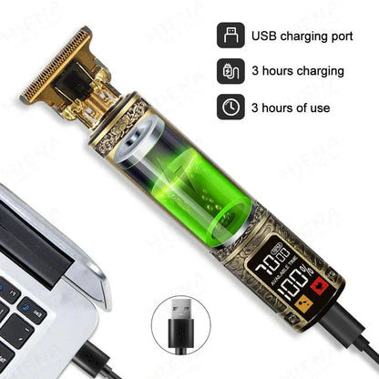 Hair Clipper Carbon Steel Blades Long Battery Life