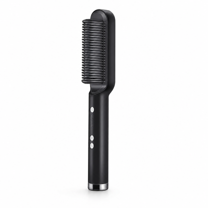 Hair Straightener Brush Ionic Ceramic Heated Teeth 30-Second Heat-Up