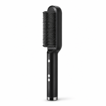 Hair Straightener Brush Ionic Ceramic Heated Teeth 30-Second Heat-Up
