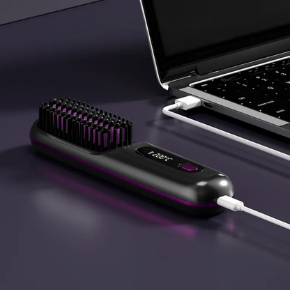 Hair Straightener Cordless USB Rechargeable Ceramic Plates