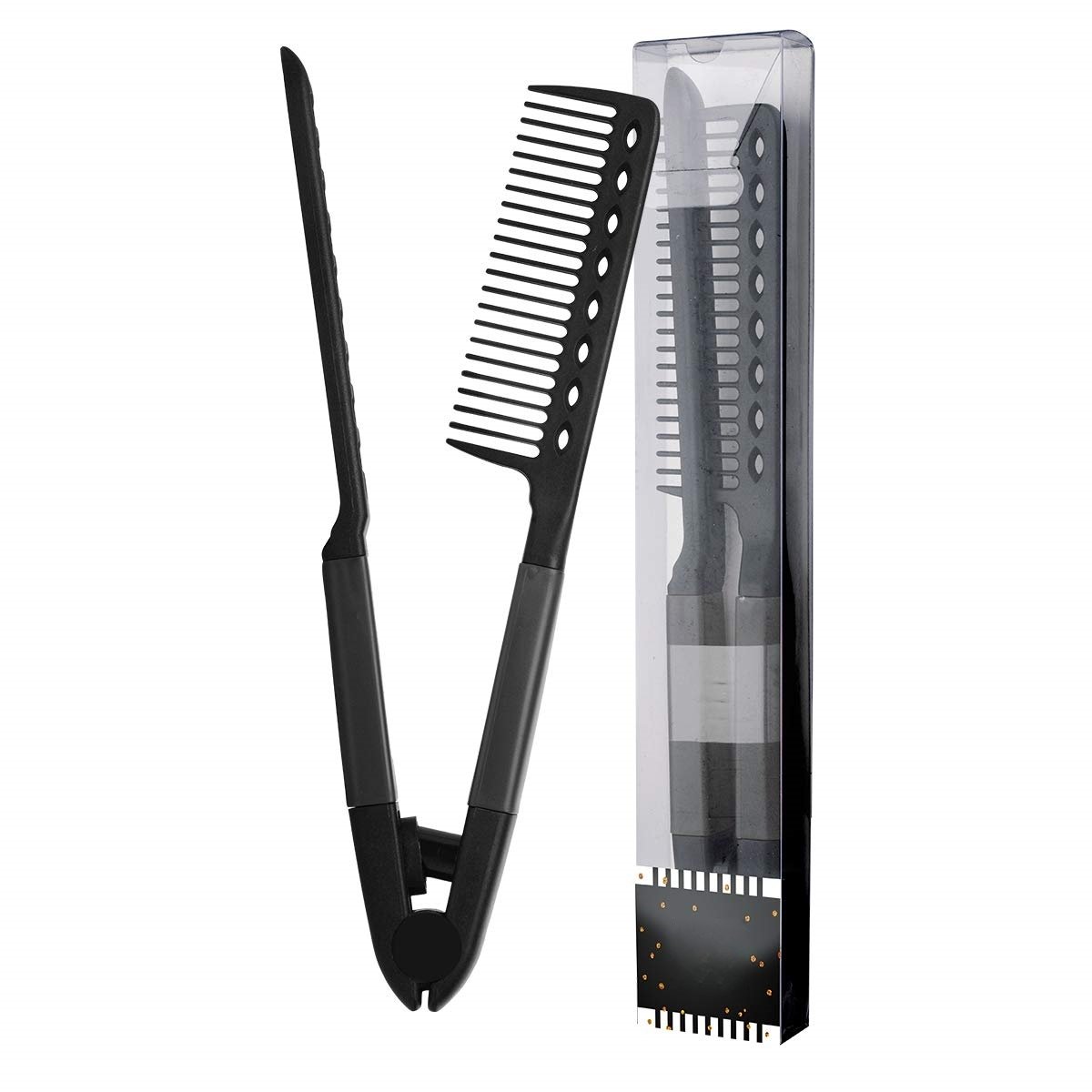 Hair Styling Comb V-Shaped Detangling Heat-Protective Grip