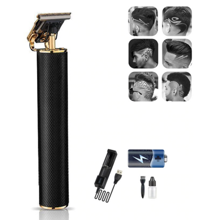 Hair Trimmer Carbon Steel T-Blade Cordless USB Rechargeable