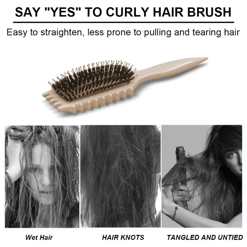 Hairbrush Curl-Defining & Detangling Heat-Resistant Vented