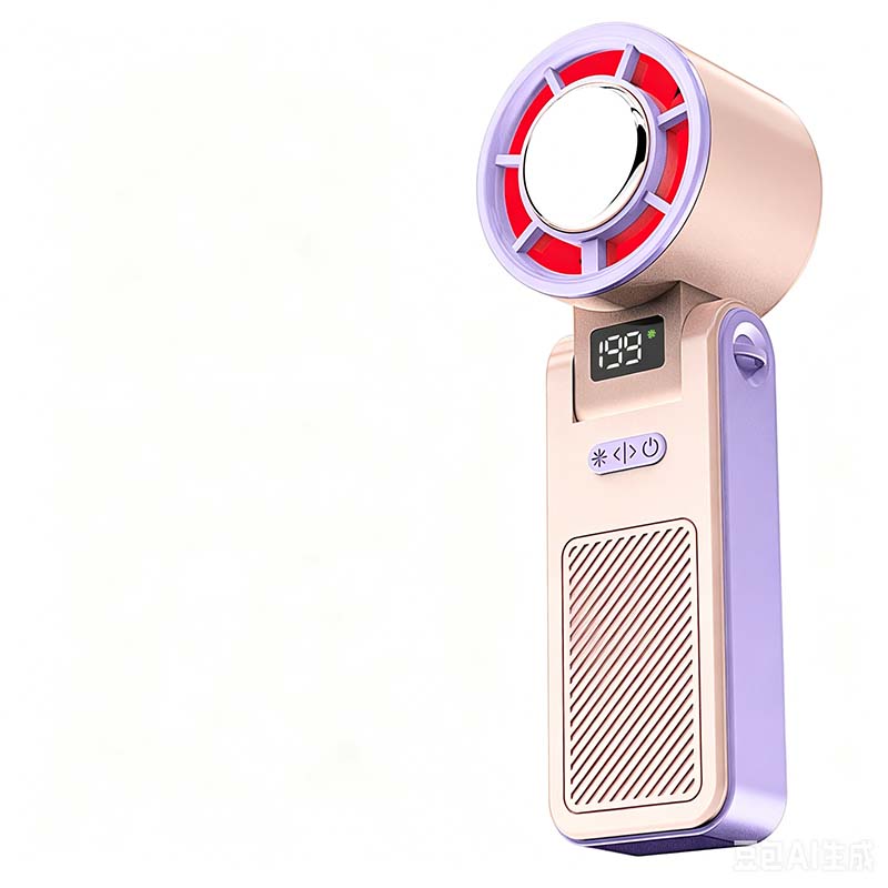 Hand Fan Foldable 3-In-1 Semiconductor Cooling