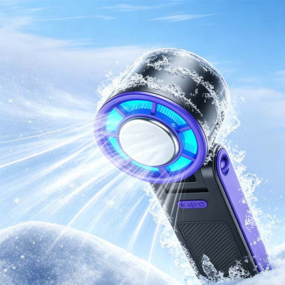 Hand Fan Foldable 3-In-1 Semiconductor Cooling