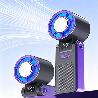 Hand Fan Foldable 3-In-1 Semiconductor Cooling