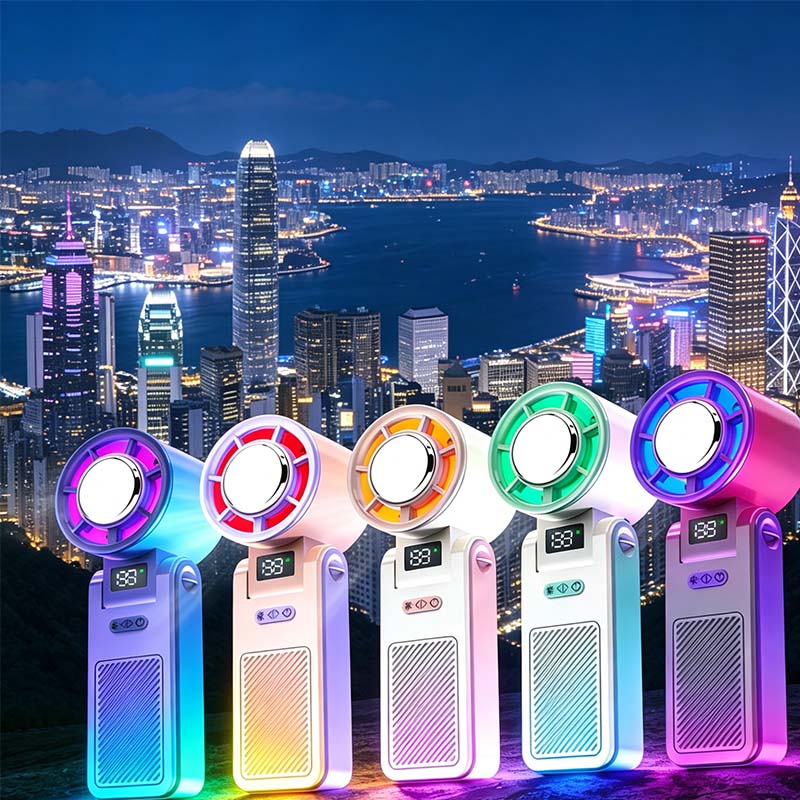 Hand Fan Foldable 3-In-1 Semiconductor Cooling