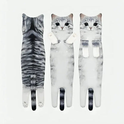 Hand Towel Cat Print Microfiber Quick-Drying