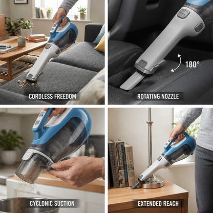 Hand Vacuum Cordless 16V Lithium-Ion Rotating Nozzle