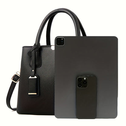 Handbag Water-Resistant PU Leather Multiple Pockets