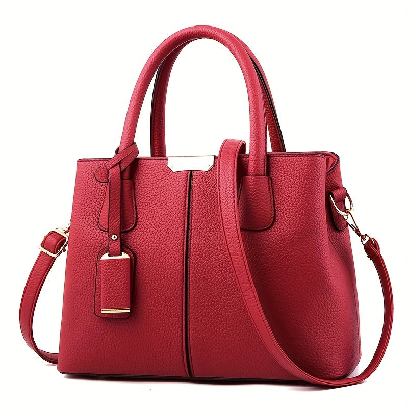 Handbag Water-Resistant PU Leather Multiple Pockets