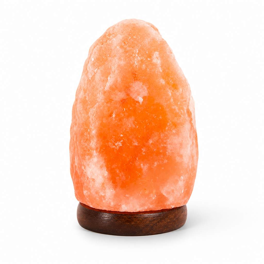 Handcrafted Himalayan Salt Lamp (Wooden Base)