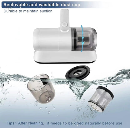 Handheld Fabric Vacuum Cordless HEPA 250ml Dustbin
