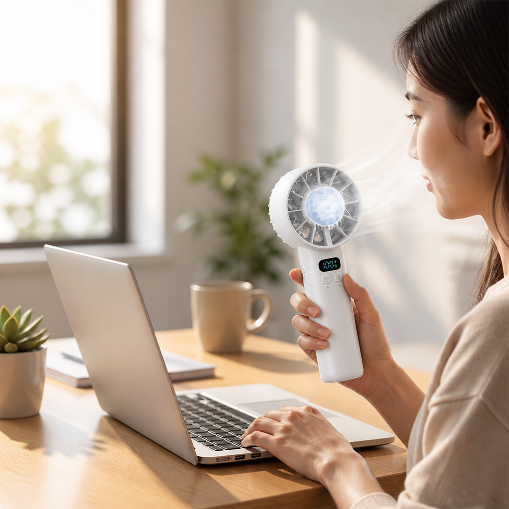 Handheld Fan Semiconductor Cooling & 100 Speeds