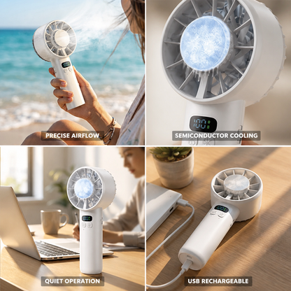 Handheld Fan Semiconductor Cooling & 100 Speeds