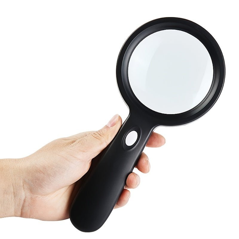 Handheld Magnifier 10x Magnification & Integrated LED Ergonomic Handle