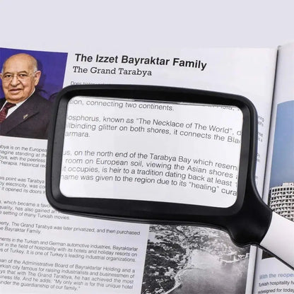Handheld Magnifier 3x Magnification Large Lens Integrated LEDs