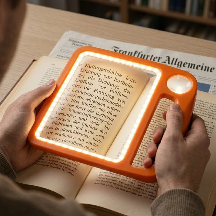 Handheld Magnifier Dual 5x & 10x LED USB Rechargeable