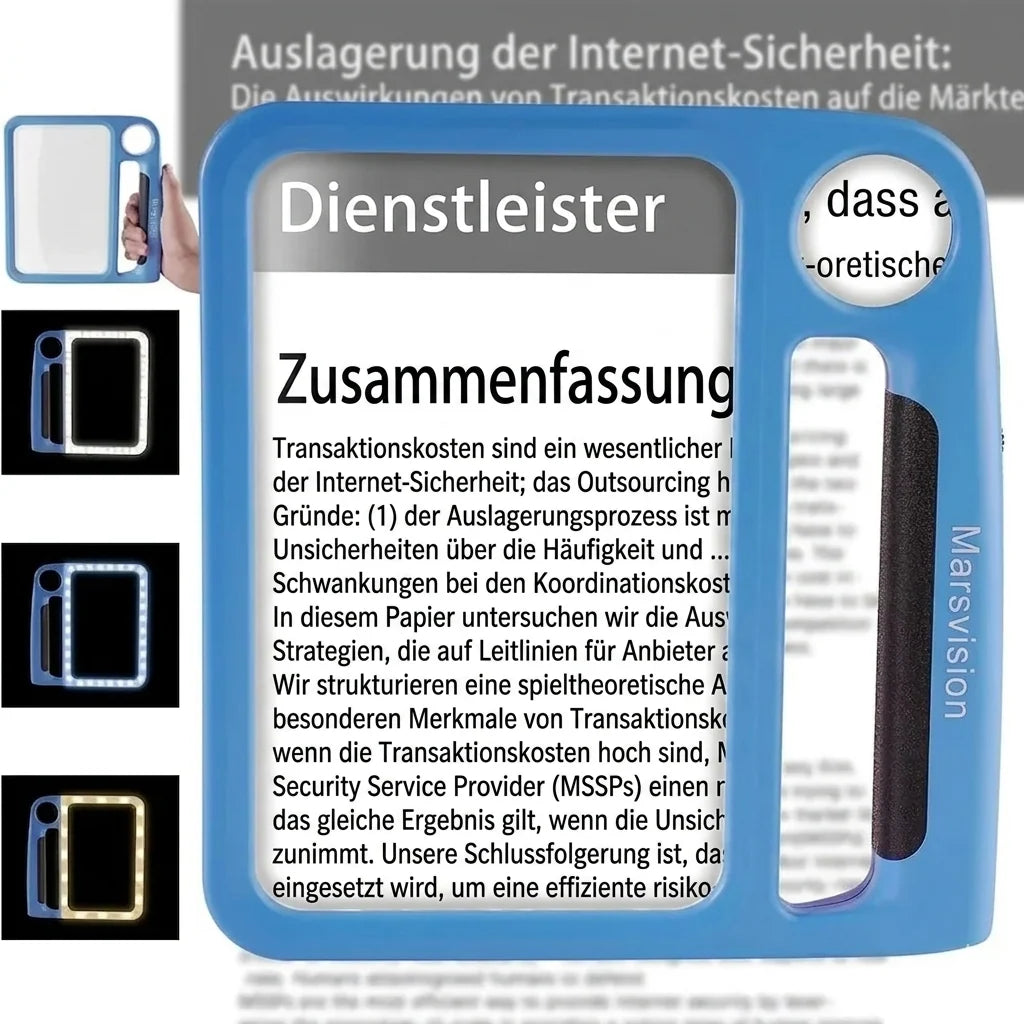 Handheld Magnifier Dual 5x & 10x LED USB Rechargeable