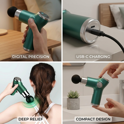 Handheld Massage Gun Deep Tissue USB-C Rechargeable