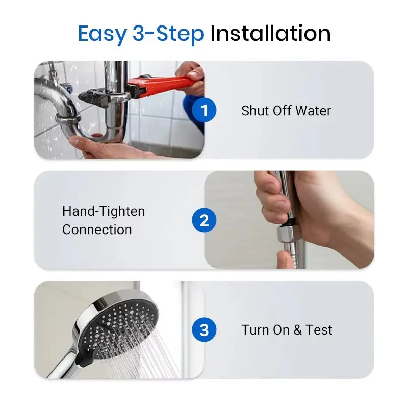 Handheld Shower Head High-Pressure Seven Spray Types Self-Cleaning Nozzles