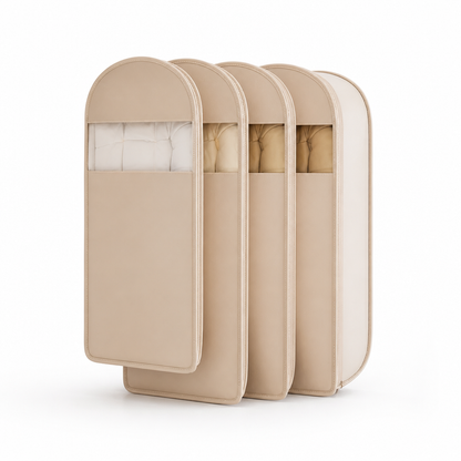 Hanging Garment Organizer Self-Compressing Waterproof PEVA Holds 10 Garments