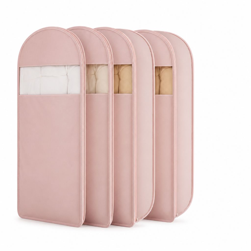 Hanging Garment Organizer Self-Compressing Waterproof PEVA Holds 10 Garments