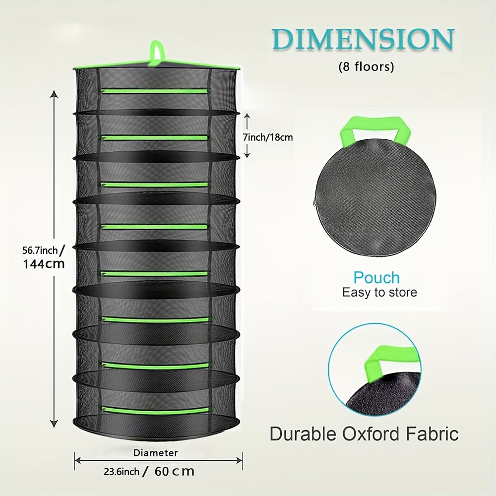 Hanging Herb Drying Rack Foldable Breathable Mesh Space-Saving