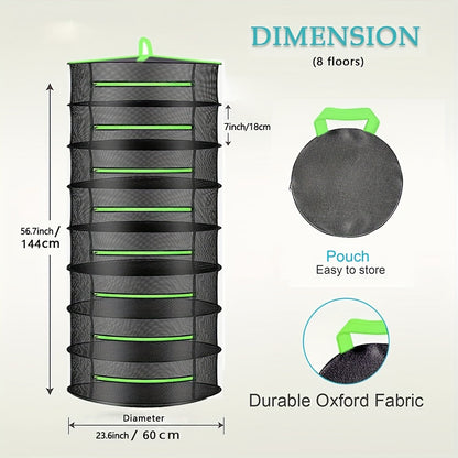 Hanging Herb Drying Rack Foldable Breathable Mesh Space-Saving