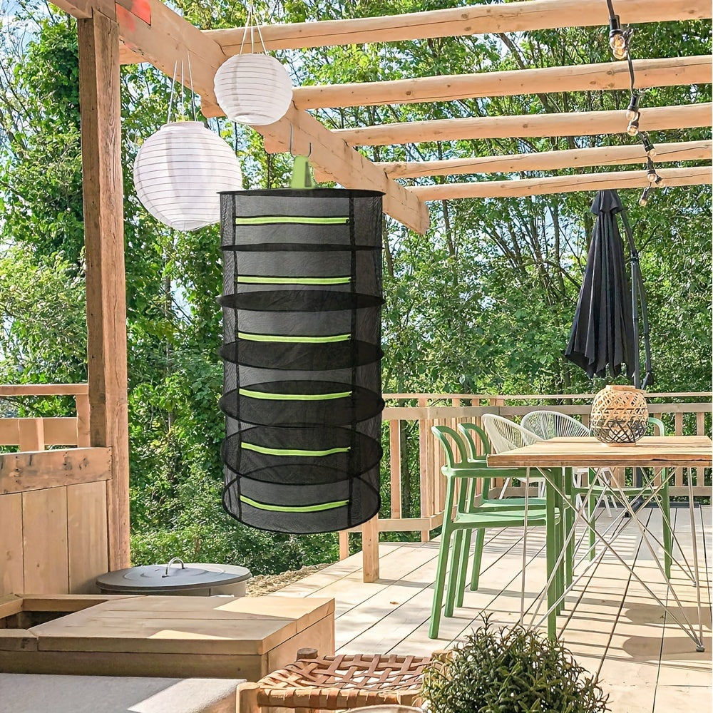 Hanging Herb Drying Rack Foldable Breathable Mesh Space-Saving
